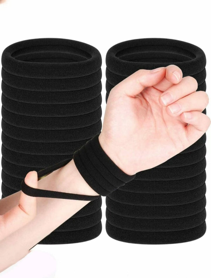 50pcs Black Cloth Elastic Hair