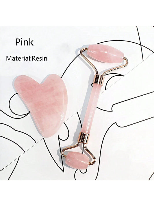 Resin Facial & Eye Massager Roller Set