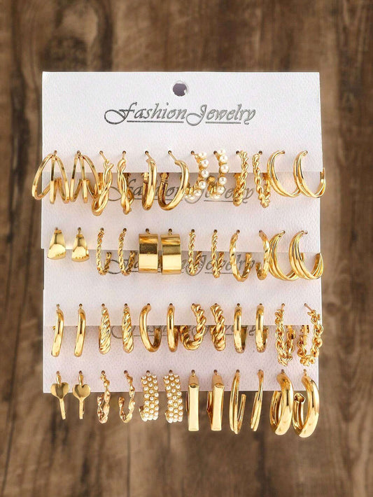 Set Of Fashionable Earrings