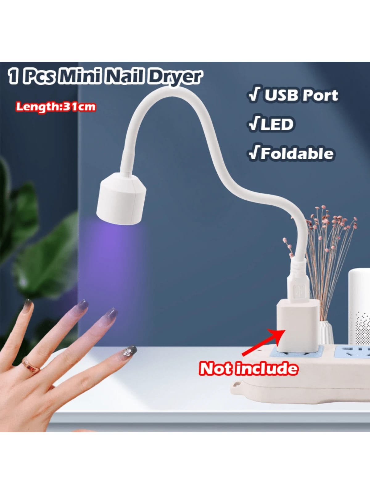 1 Pc Mini Nail Dryer Uv Led Lamp