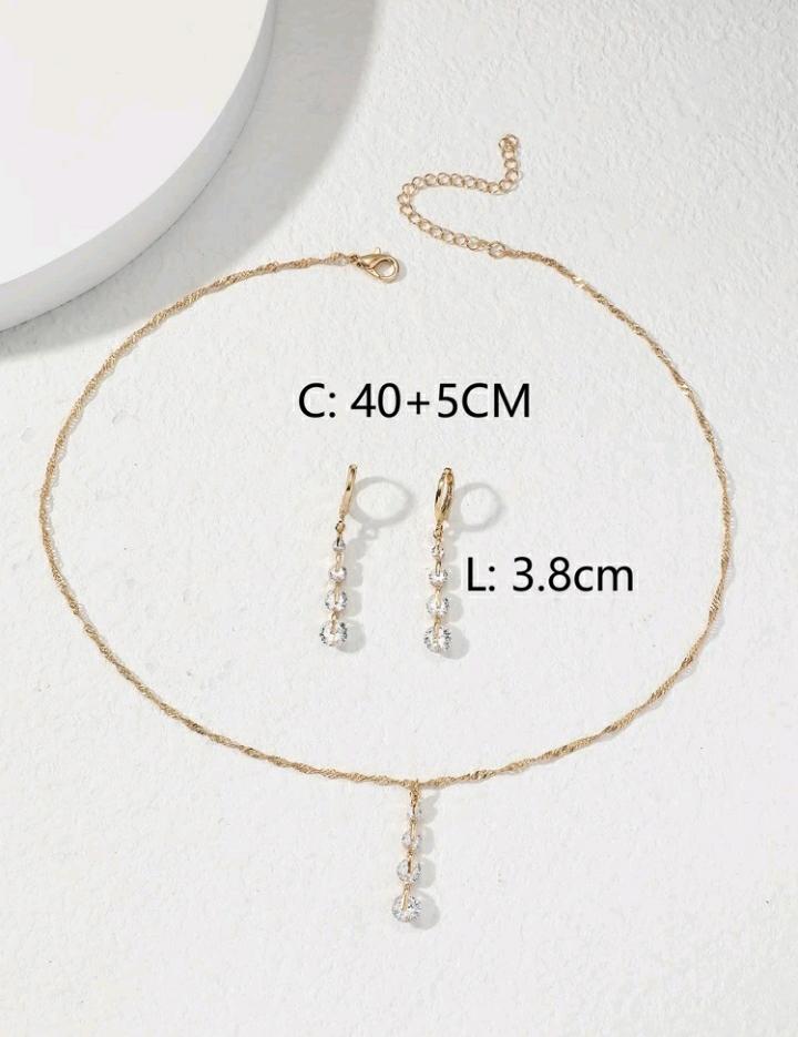 Cubic Zirconia pendent set