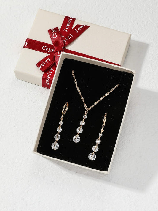 Cubic Zirconia pendent set